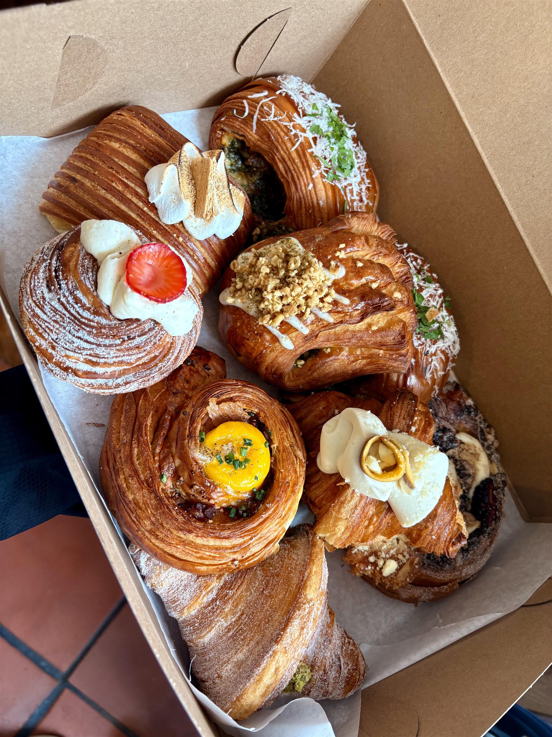 A spread of pastries
